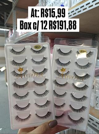Kit com 7 Cílios Aurora m51